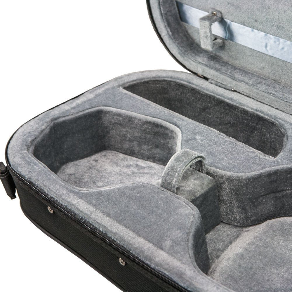 SKY Violin Triangle Case Lightweight 3/4 Size Black Color