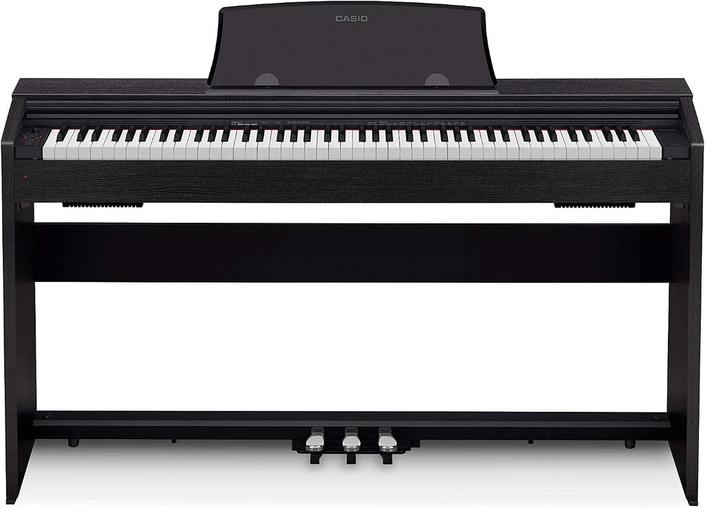 Casio PX-770 Privia Digital Piano - Black Bundle with Adjustable Bench, Headphones, Instructional Book, Online Lessons, Instructional DVD, and Austin Bazaar Polishing Cloth