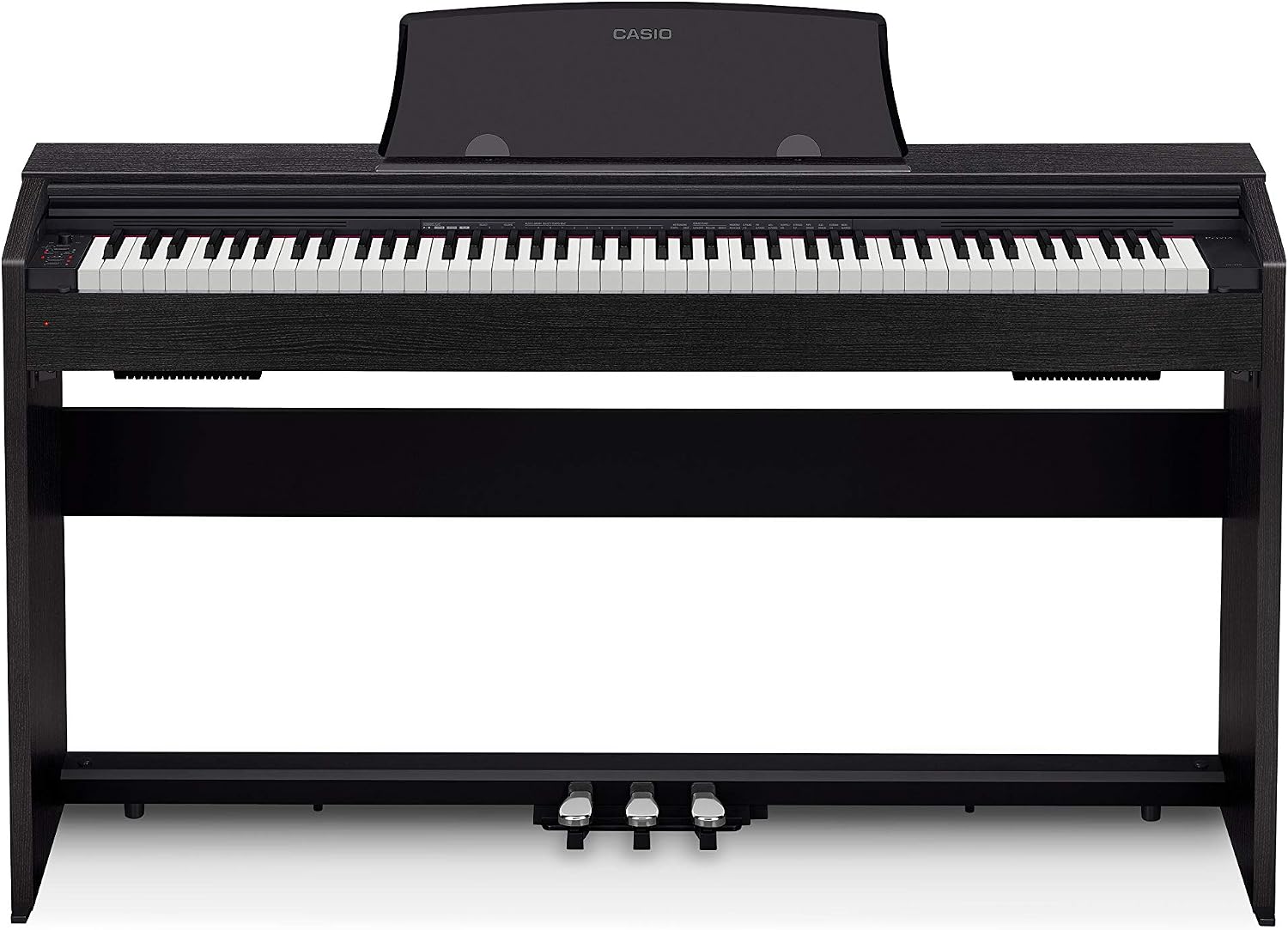 Casio PX-770 Privia Digital Piano - Black Bundle with Adjustable Bench, Headphones, Instructional Book, Online Lessons, Instructional DVD, and Austin Bazaar Polishing Cloth
