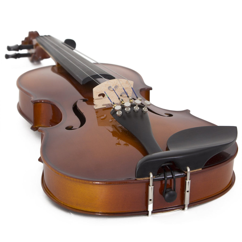 Cecilio 4/4 Full-Size Left-Handed Violin, Solid Spruce Top & Maple Body Professional Fiddle Set Includes Hard Case, 2 Bows, Rosin, Bridges & Extra Strings