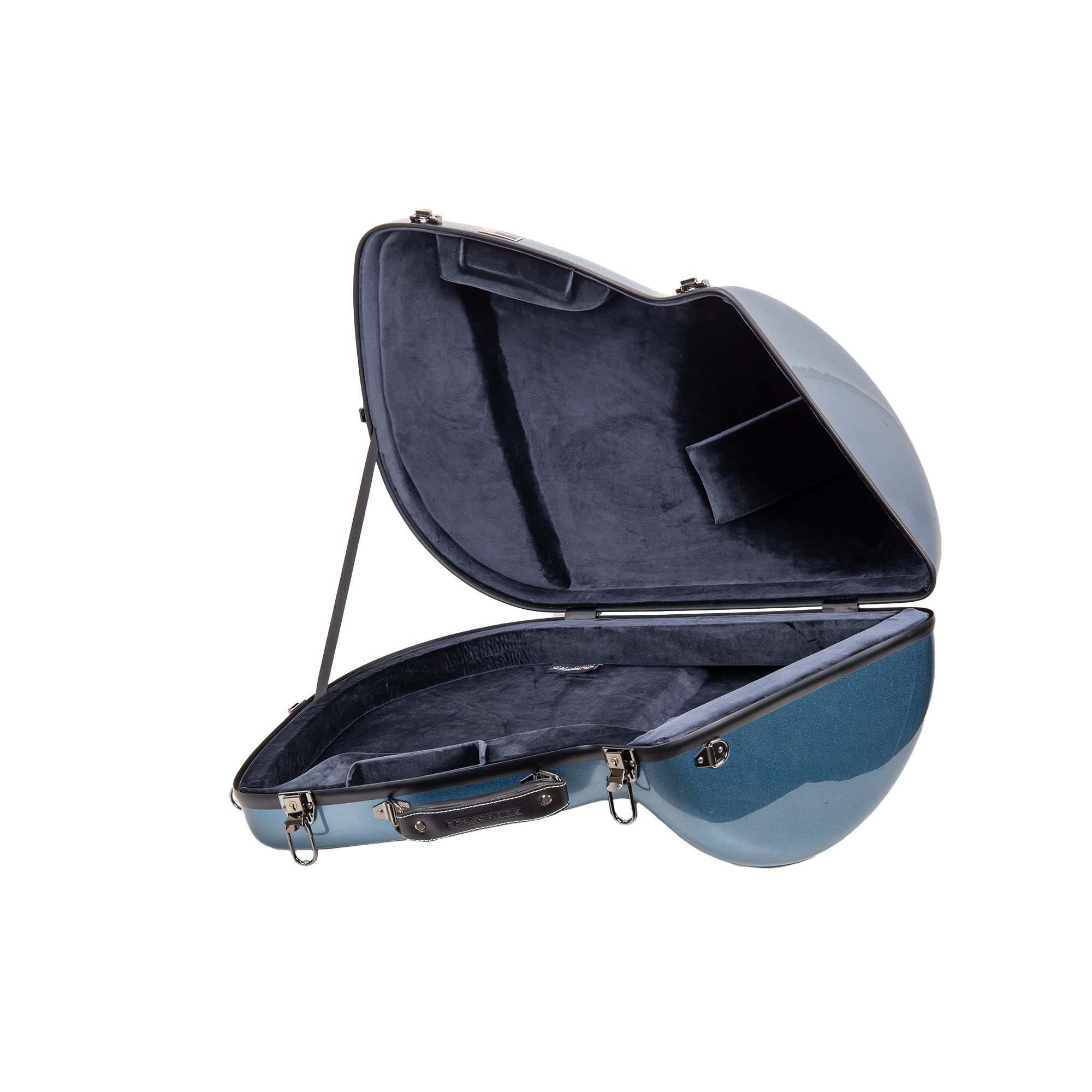 Crossrock Fiberglass Case fits for Trumpet with removable shoulder straps-Black(CRF1020TRBK)