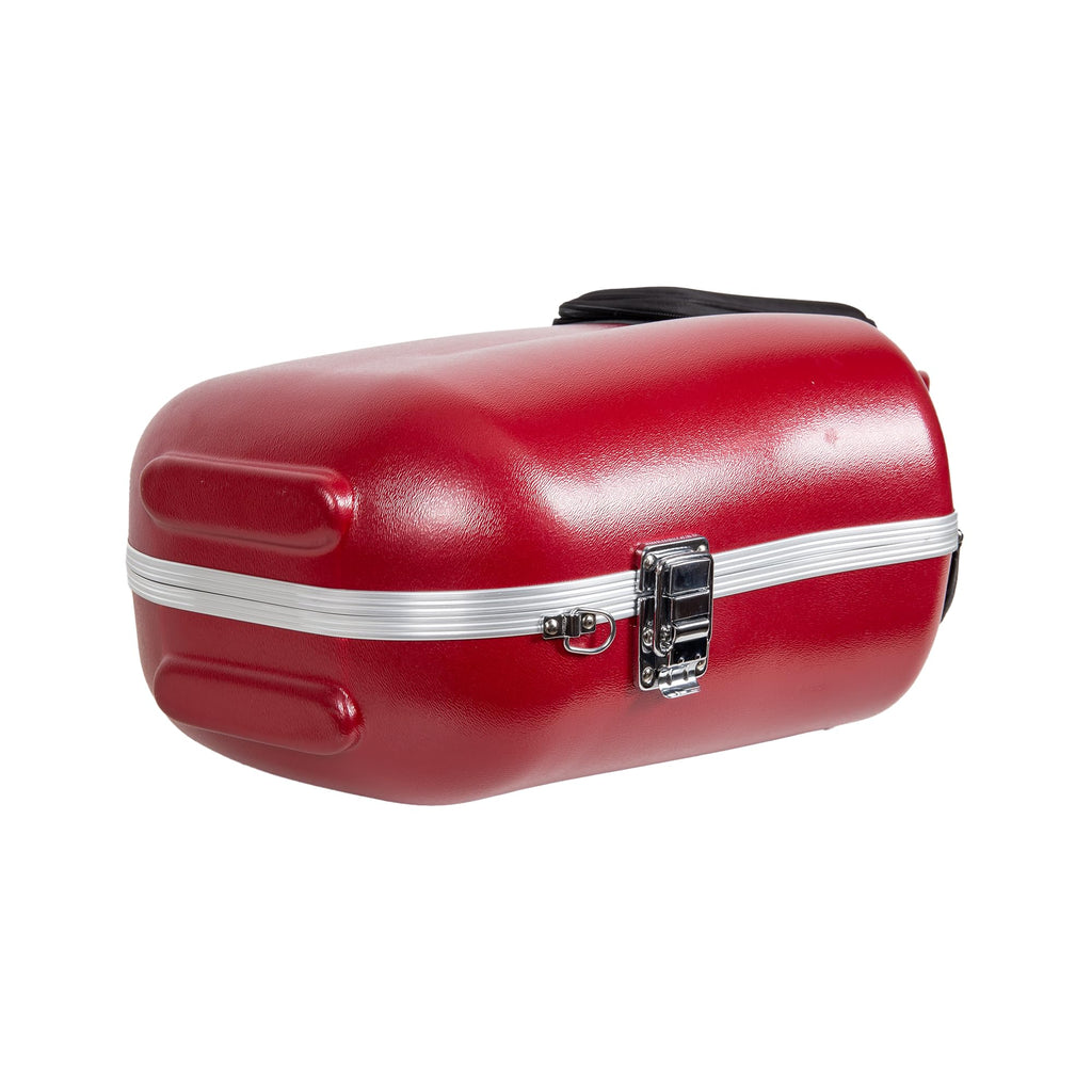 Crossrock ABS Trumpet Case for Bb Horn | Red Finish, Black Velvet Interior, Security Lock, Metal Feet & Detachable Strap