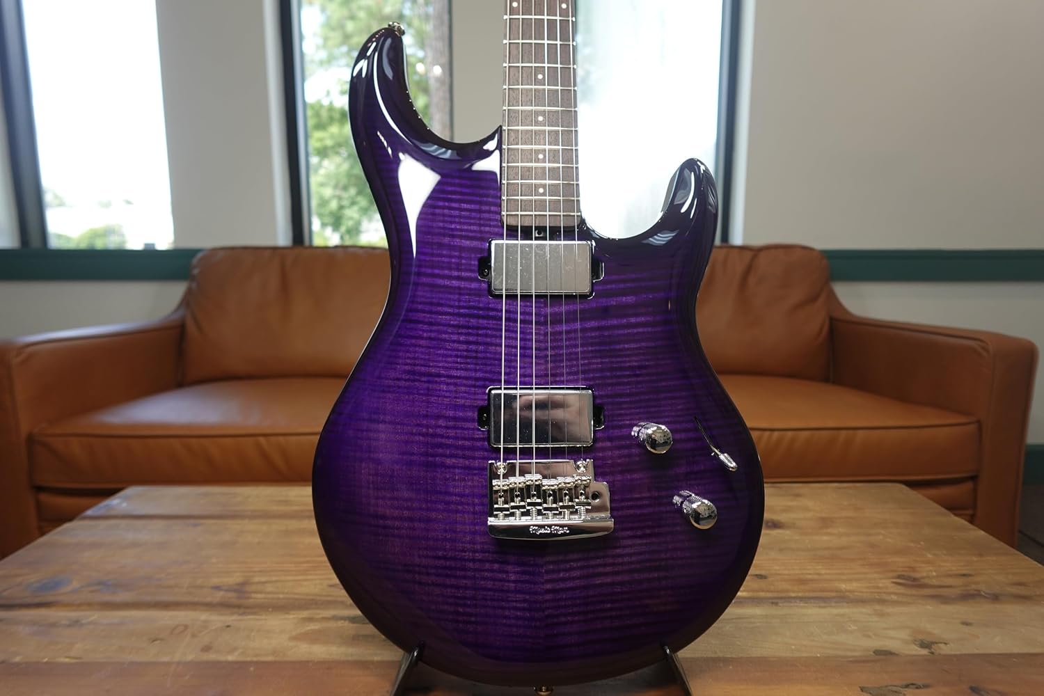 Ernie Ball Music Man Luke 4 HH Electric Guitar - Transparent Purple Burst with Rosewood Fingerboard