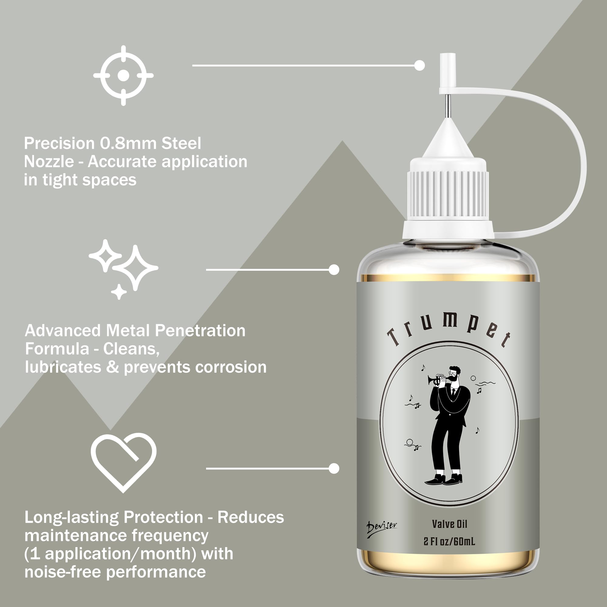 Complete Trumpet Care Kit - Includes Polishing,Valve Oil,2 Cleaning Cloths,Slide Grease,and Cleaning Brush