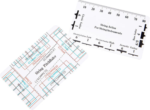3Pcs Yootones String Action Ruler Gauge Measuring Tool Compatible with Electric Acoustic Guitar Bass