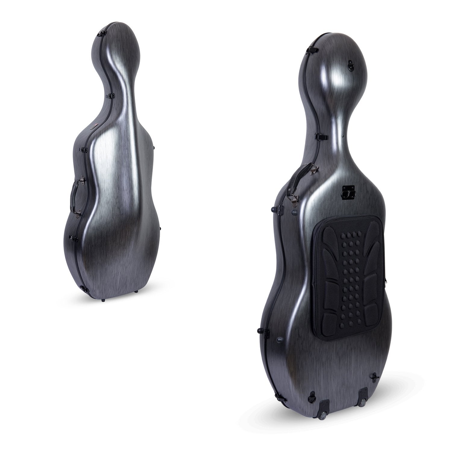 Crossrock Poly Carbon Composite Cello Case, for 3/4 Size Cello with backpack and wheels in Blue(CRF1000CETBLHT)