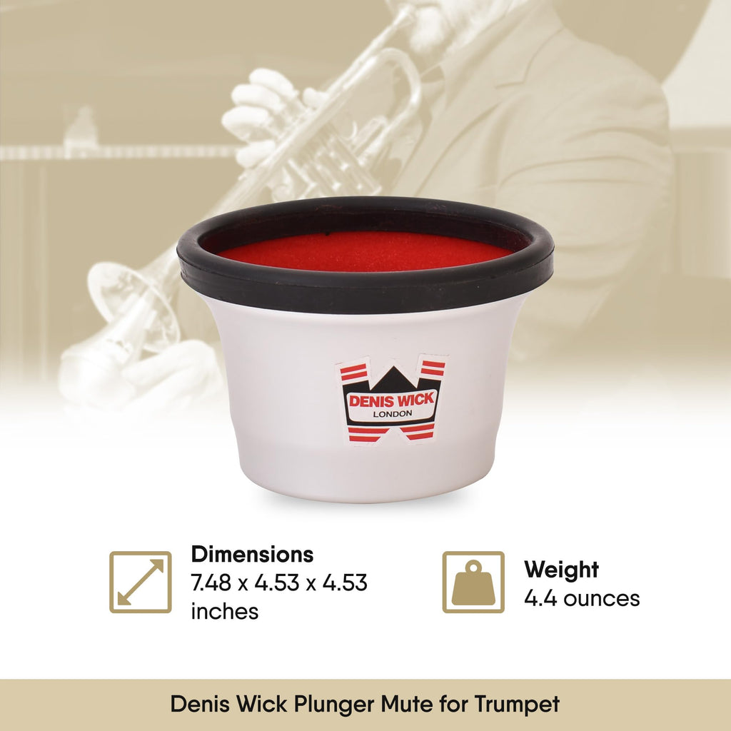 Denis Wick Straight Mute for Trumpet or Cornet, 5504 - Hand-Spun Aluminum Mute with Natural Cork - Brilliant Tone, Reliable Intonation & Tight-Bell Fit for Performance - 6.1 x 3.4 x 3.4 In, 2.26 oz