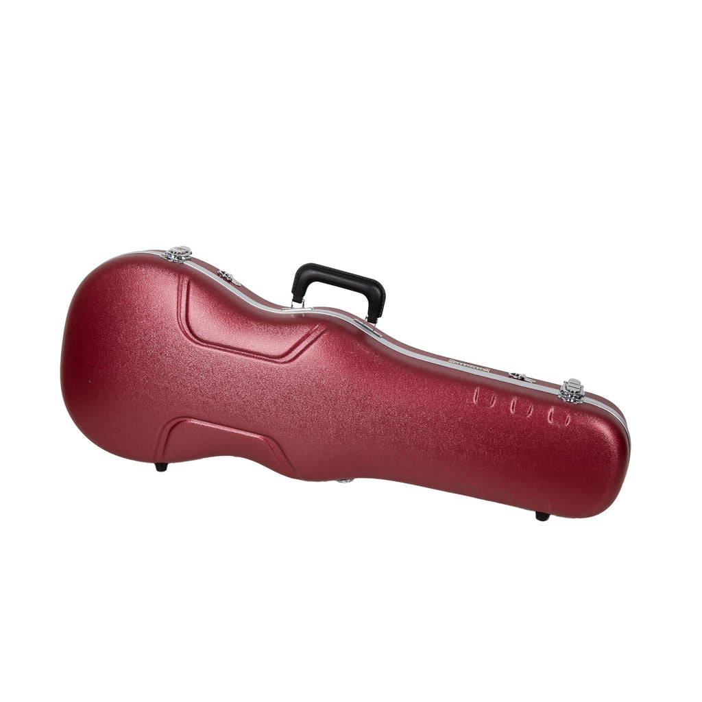 Crossrock Shaped Violin Case for 4/4 Full-Size Violin | Interior Accessory Compartment, 2 Bow Holders, Security Lock, Detachable Shoulder Straps - Black (CRA880VFBK)