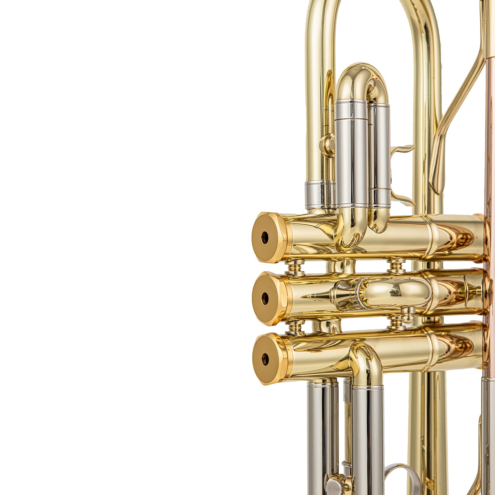 Bb trumpets red gold brass leadpipe mouthpipe advanced student professional trumpet Musical Instruments For Beginner Adults (710 gold brass)