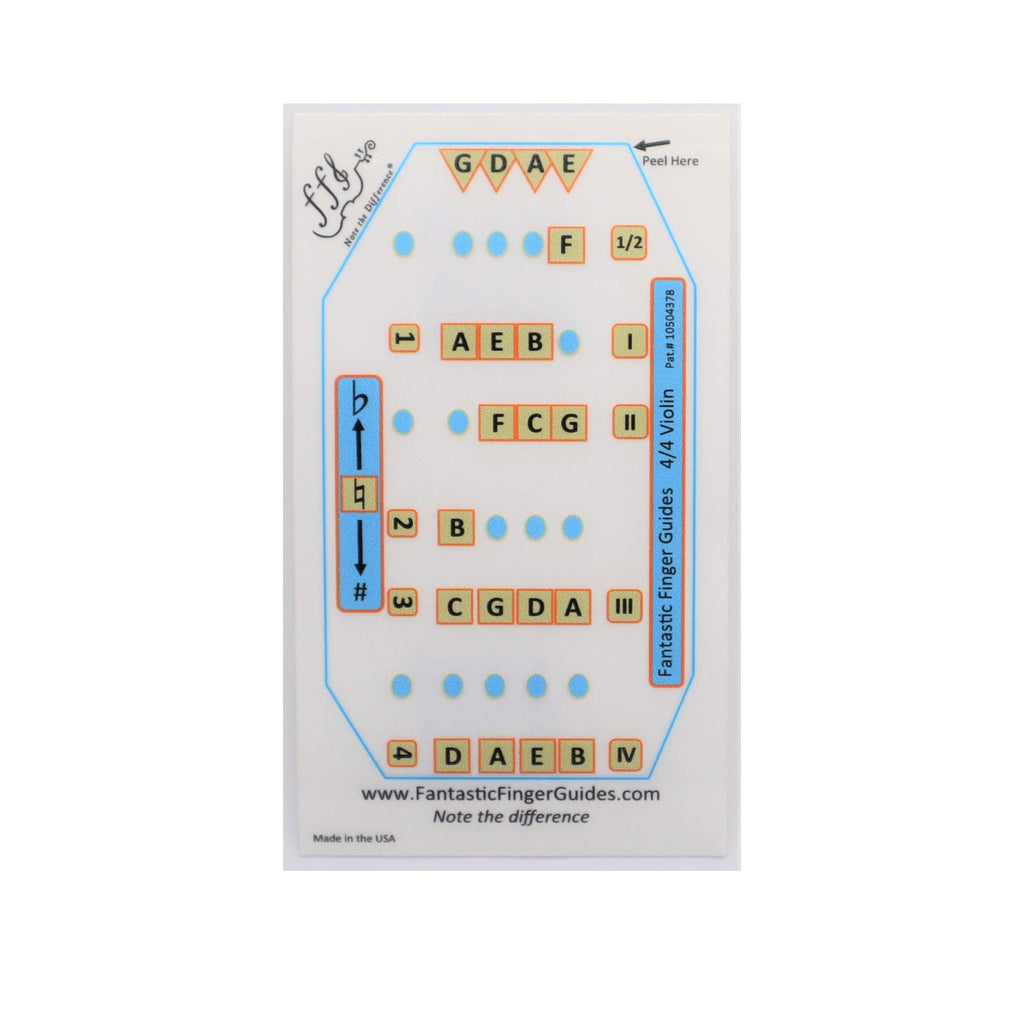 Fantastic Finger Guide for Violins Adult Beginner | Stringed Musical Instruments | Fingerboard and Fretboard Stickers for Learning All Notes | Play or Fiddle, 4/4-Size
