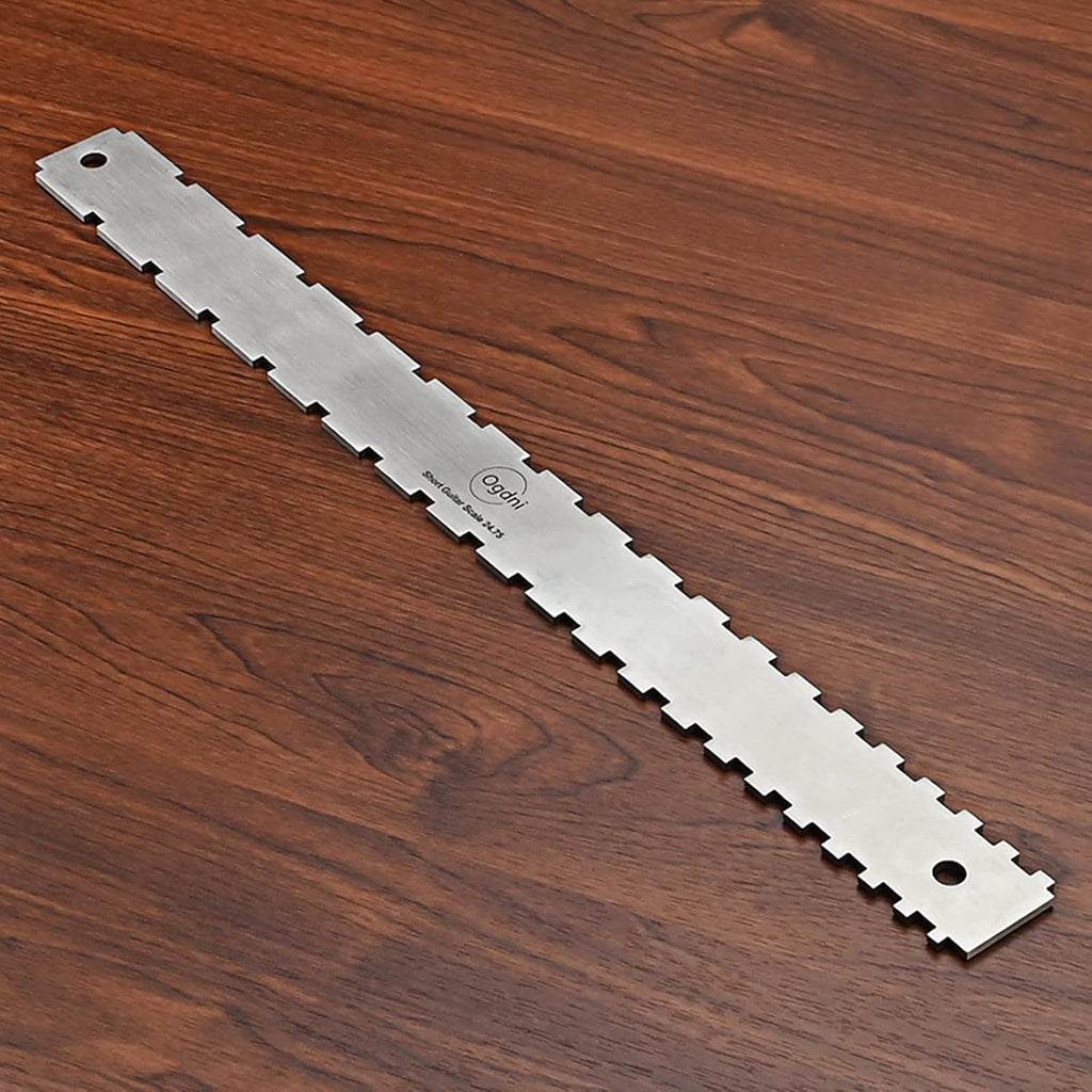 Notched Straight Edge Guitar Luthiers Tool, String Action Ruler Gauge, Fretboards Fret Rocker String Height Gauge Tools Neck Tool