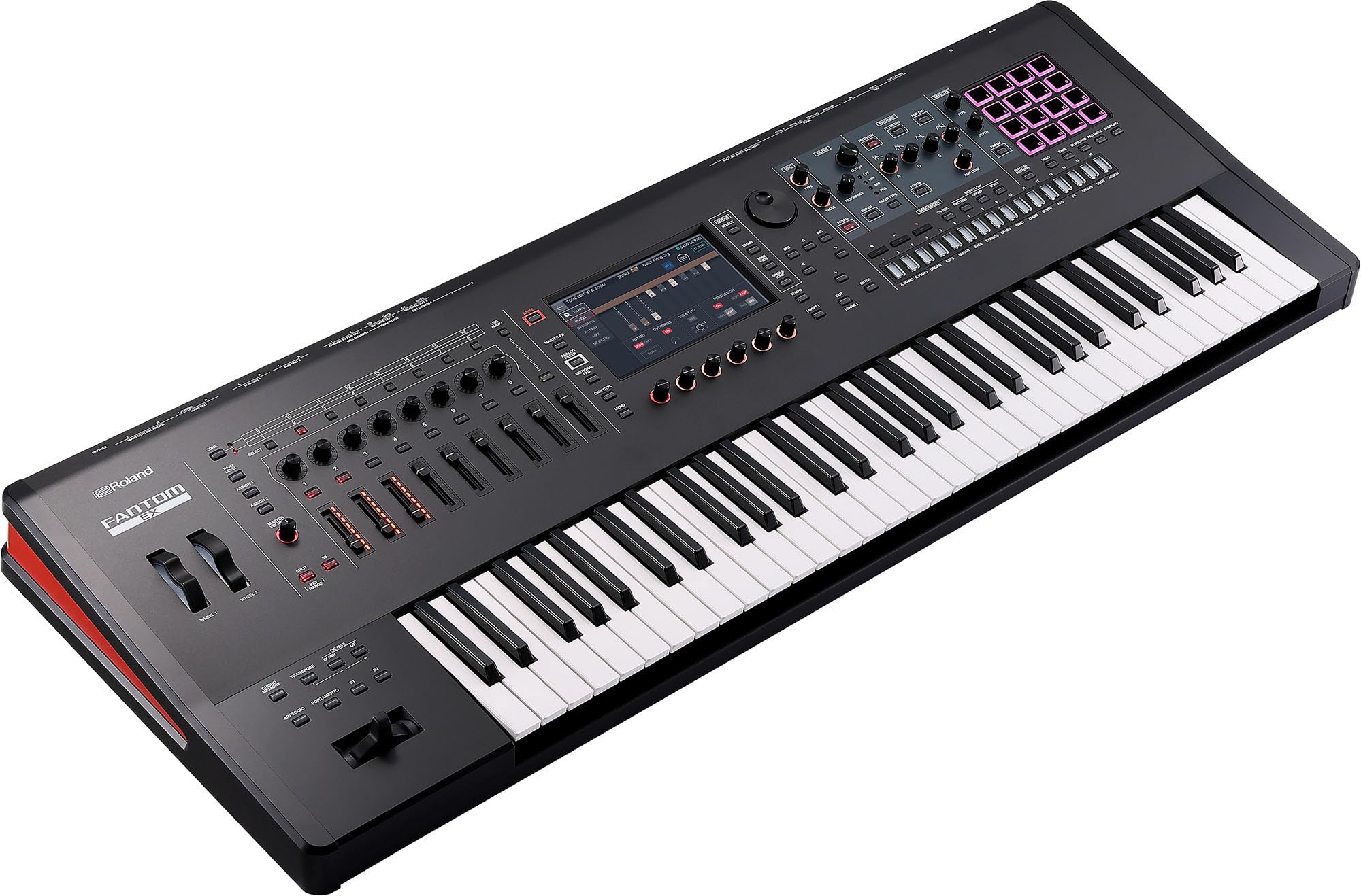 Roland Fantom 8 EX 88-Key Workstation Keyboard Synthesizer Bundle with Adjustable Stand, Sustain Pedal, Online Piano Lessons, Instructional DVD, and Austin Bazaar Polishing Cloth