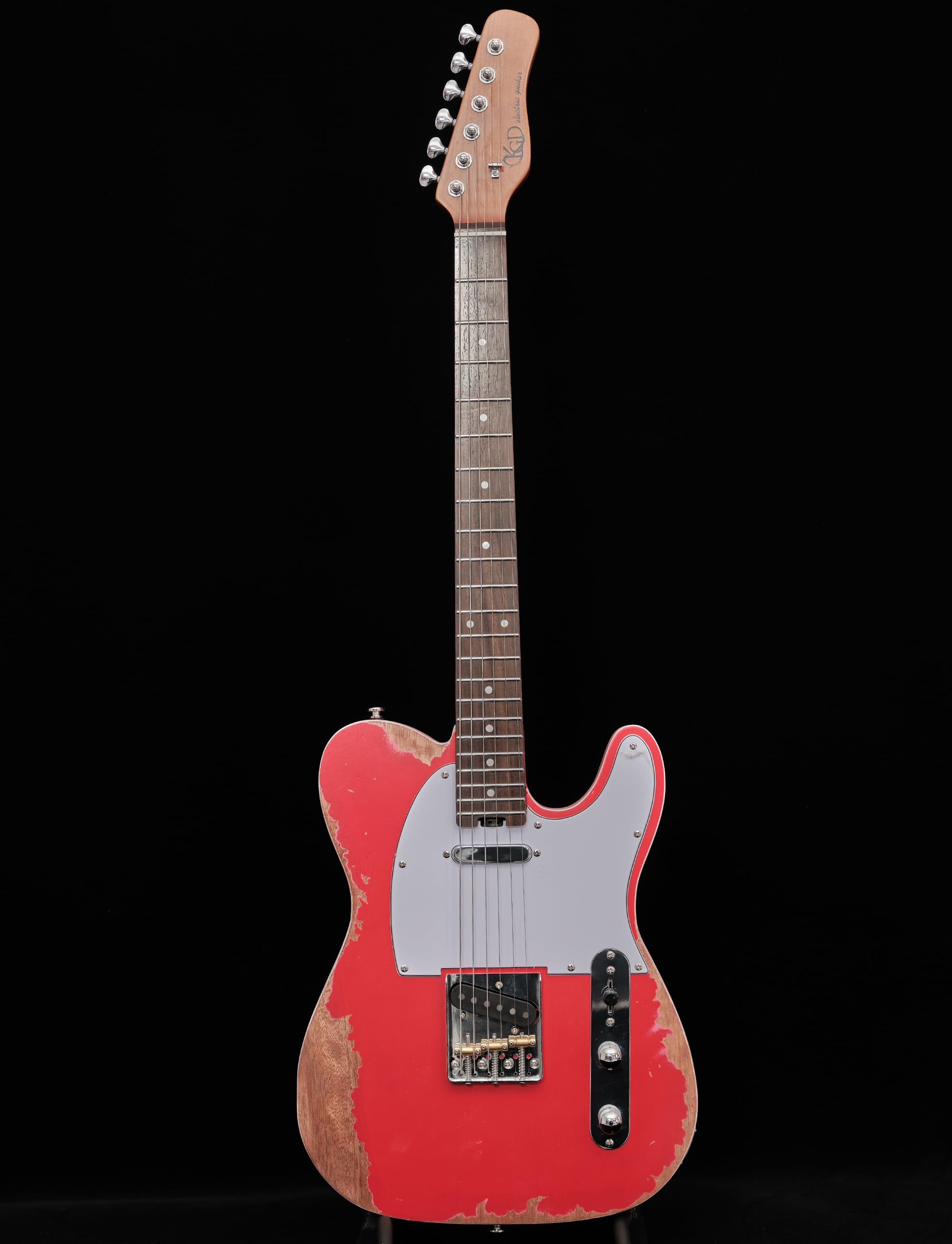 KGD Relic electric guitar mahogany body carbonized maple neck rosewood fretboard 6-string solidbody electric guitar S-S pickupsbrass barrel saddle bridge (Grass Green)