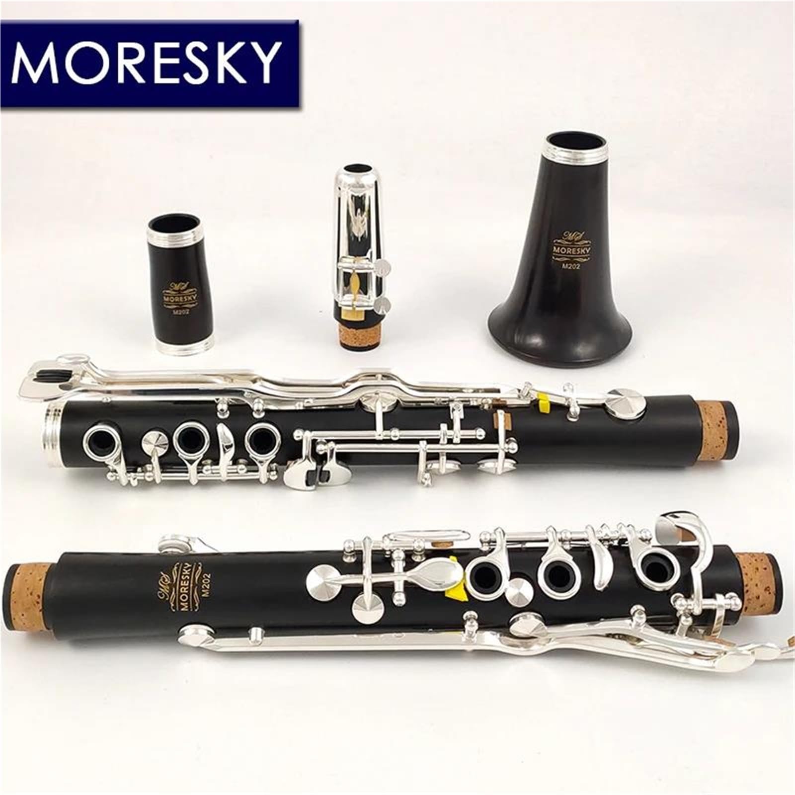 Clarinet Musical Instruments MORESKY G Tone Clarinet Ebony Silver Plated 20 Keys(M202)