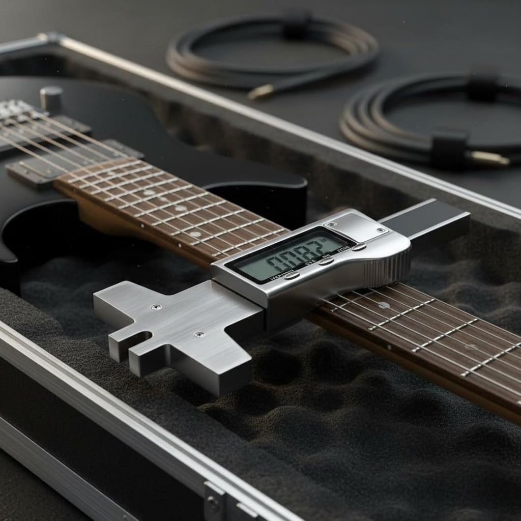 YIJU String Height Gauge Digital Guitar Measuring Gauge String Action Ruler Metal Instrument Tool For Detailed Guitar Measurements Suitable For Technicians Maintenance Luthiers Repair Work