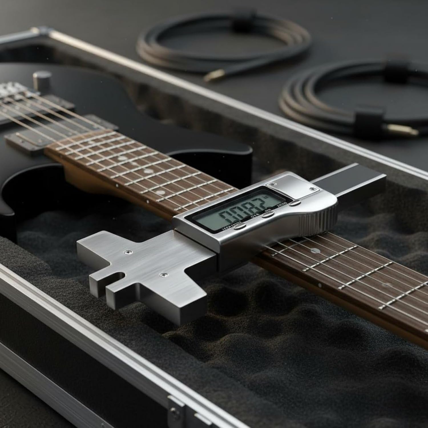 YIJU String Height Gauge Digital Guitar Measuring Gauge String Action Ruler Metal Instrument Tool For Detailed Guitar Measurements Suitable For Technicians Maintenance Luthiers Repair Work