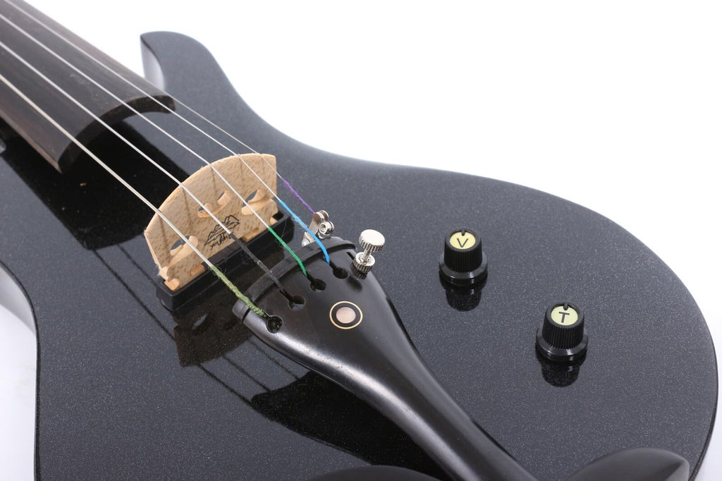 Vetimobato 16 Inch Electric Viola Set Full Size 5-String Solid Wood Practice Viola Kit with Ebony Fingerboard Include Hard Case Brazilwood Bow AUX Cable for Beginners & Adults (5 String Viola Bown)