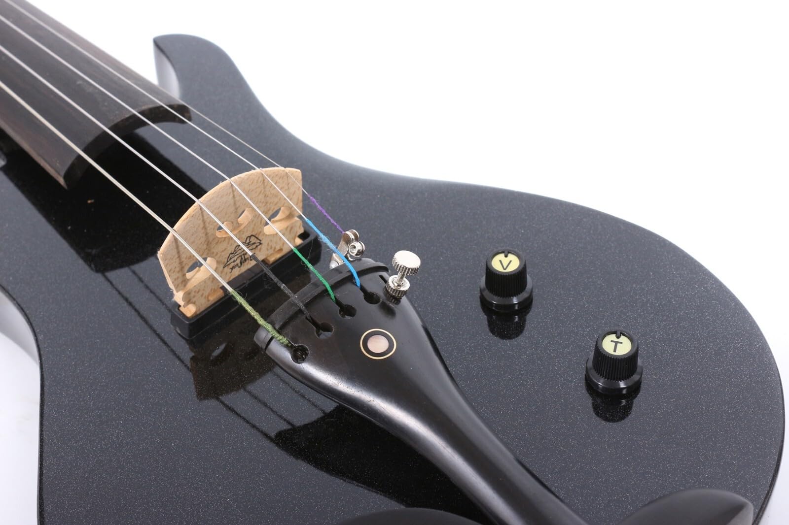 Vetimobato 16 Inch Electric Viola Set Full Size 5-String Solid Wood Practice Viola Kit with Ebony Fingerboard Include Hard Case Brazilwood Bow AUX Cable for Beginners & Adults (5 String Viola Bown)