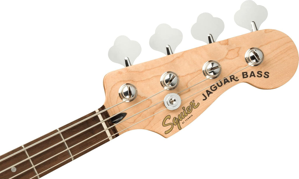 Fender Squier Affinity Jaguar Bass H - Charcoal Frost Metallic Bundle with Rumble 15 Amplifier, Instrument Cable, Gig Bag, Tuner, Strap, and Austin Bazaar Instructional DVD