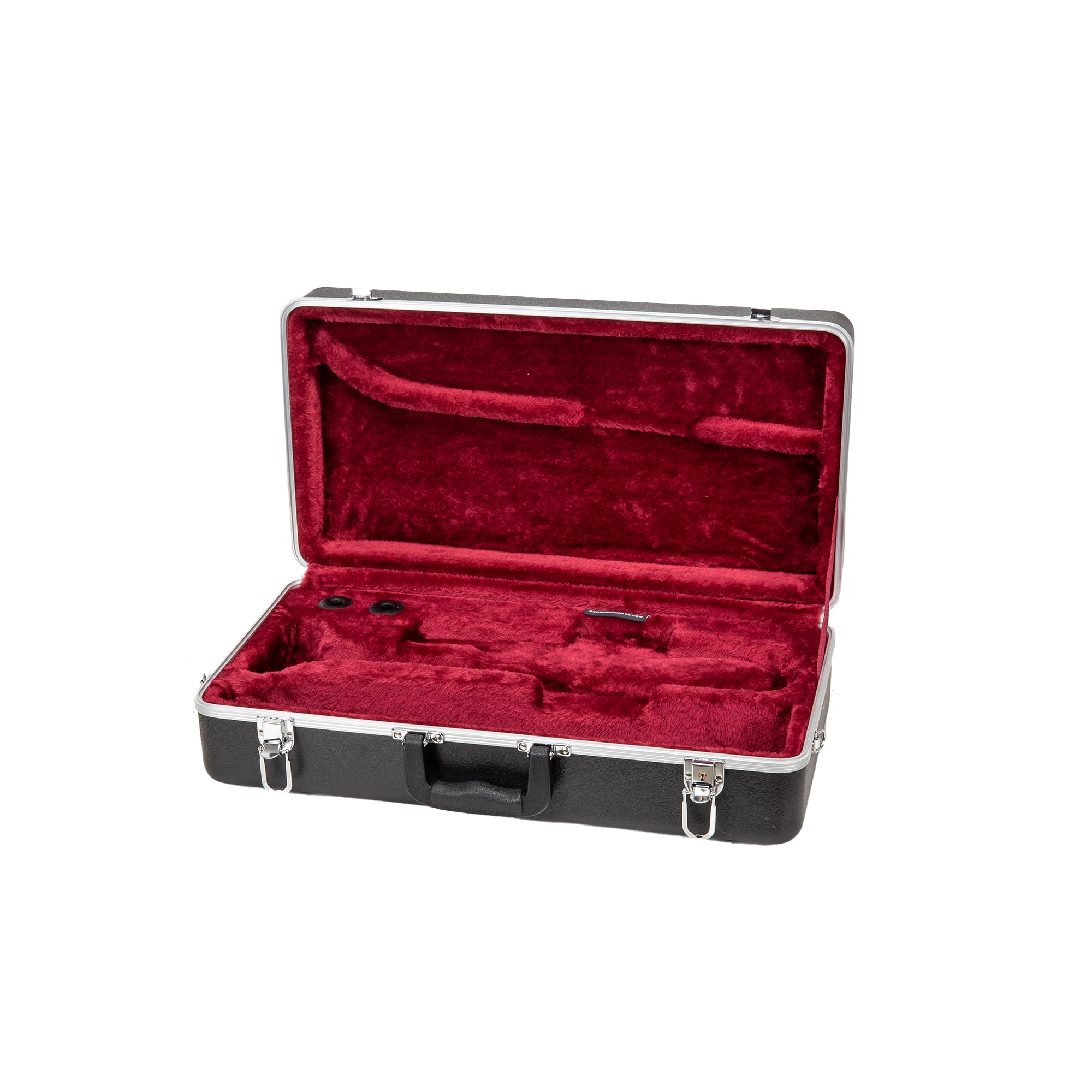 Crossrock ABS Trumpet Case for Bb Horn | Textured Blue Finish with Velvet Interior, Security Lock, Metal Feet & Detachable Strap (CRA862TRBL)