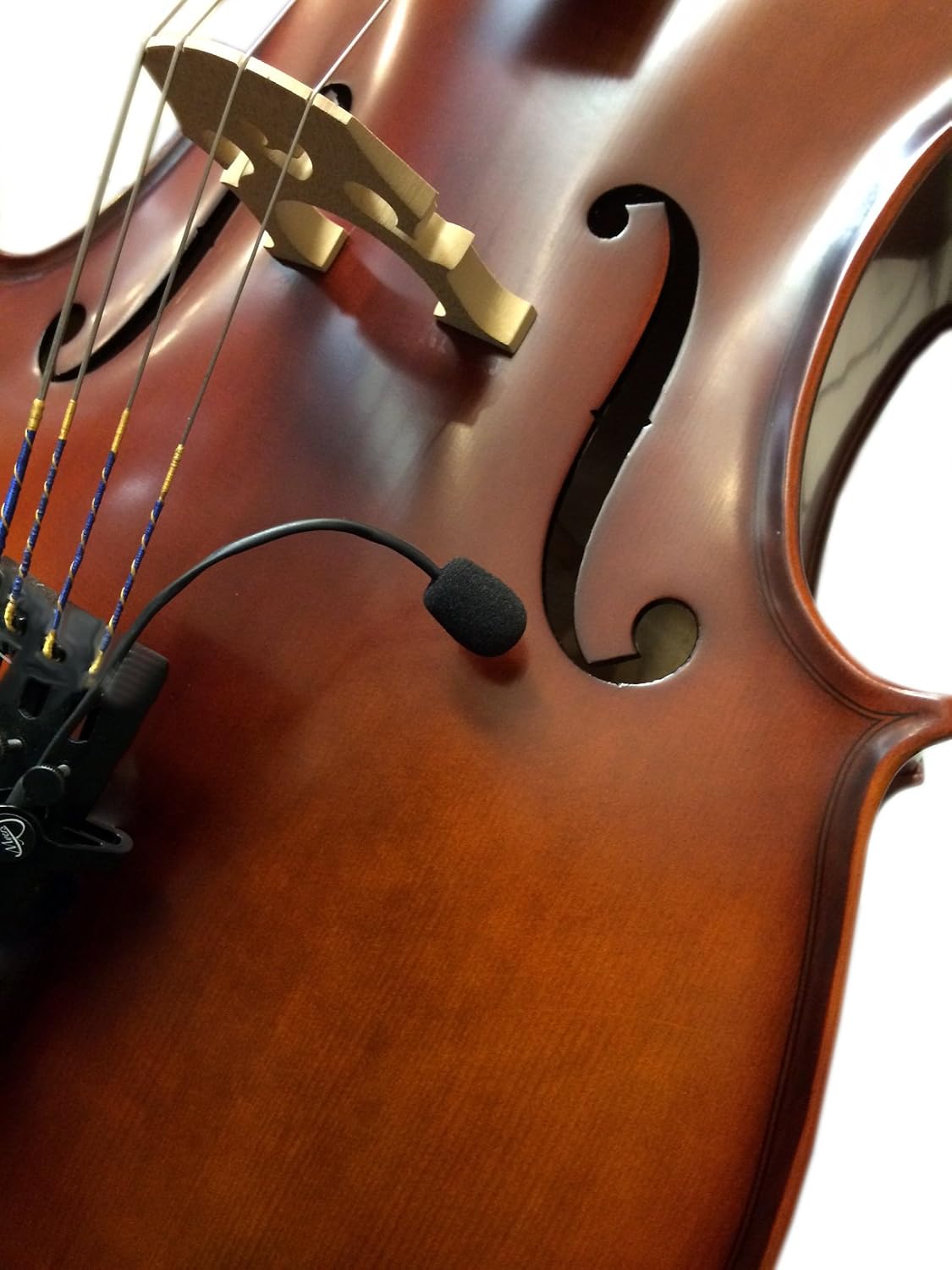 The Feather Cello Pickup with Flexible Micro-Gooseneck by Myers Pickups