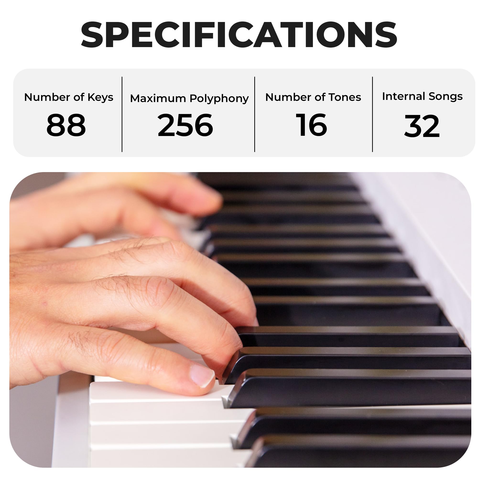 Roland FP-60X 88-Key Digital Piano - White Bundle with Adjustable Stand, Bench, Deluxe Sustain Pedal, Online Piano Lessons, Instructional DVD, and Austin Bazaar Polishing Cloth