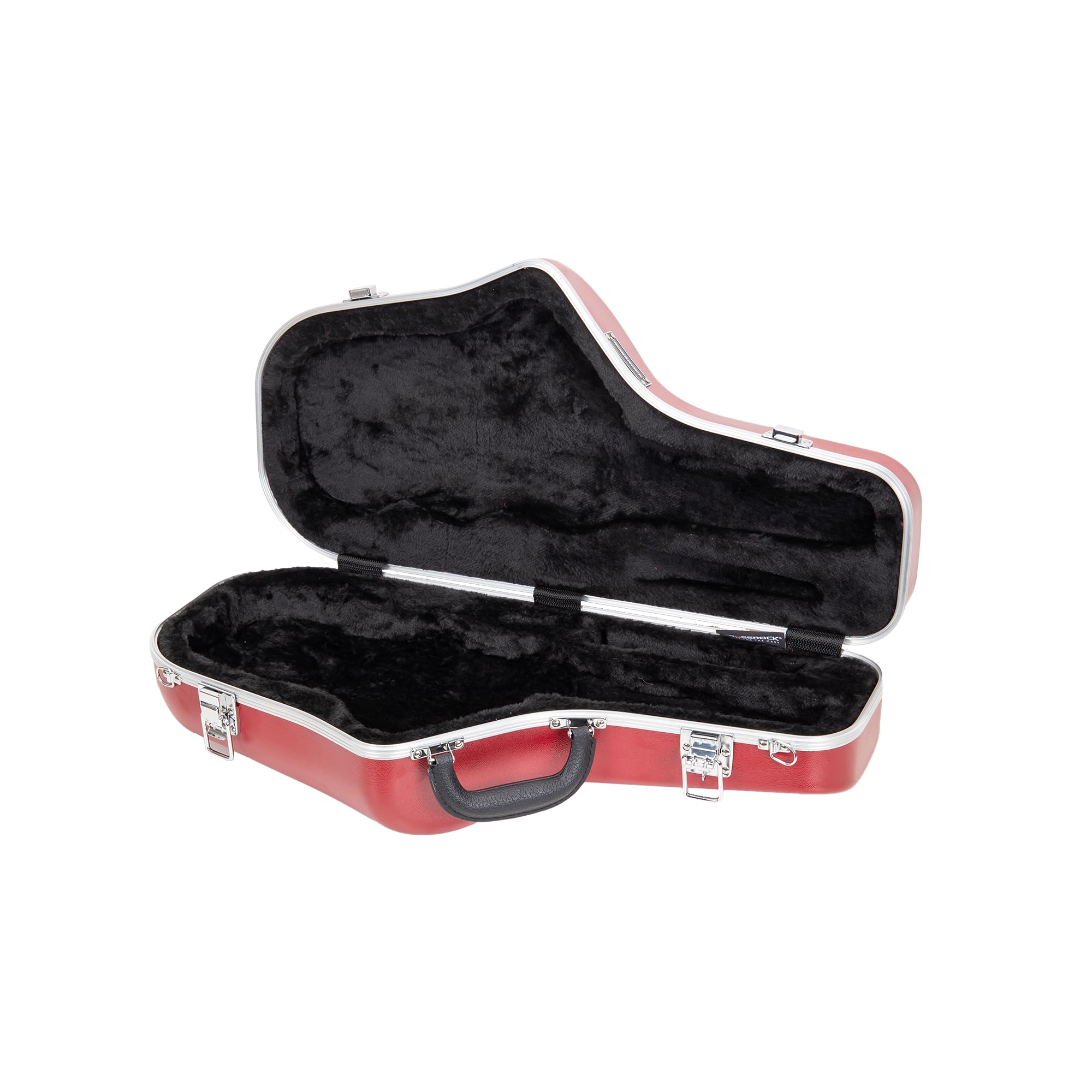 Crossrock ABS Trumpet Case for Bb Horn | Red Finish, Black Velvet Interior, Security Lock, Metal Feet & Detachable Strap