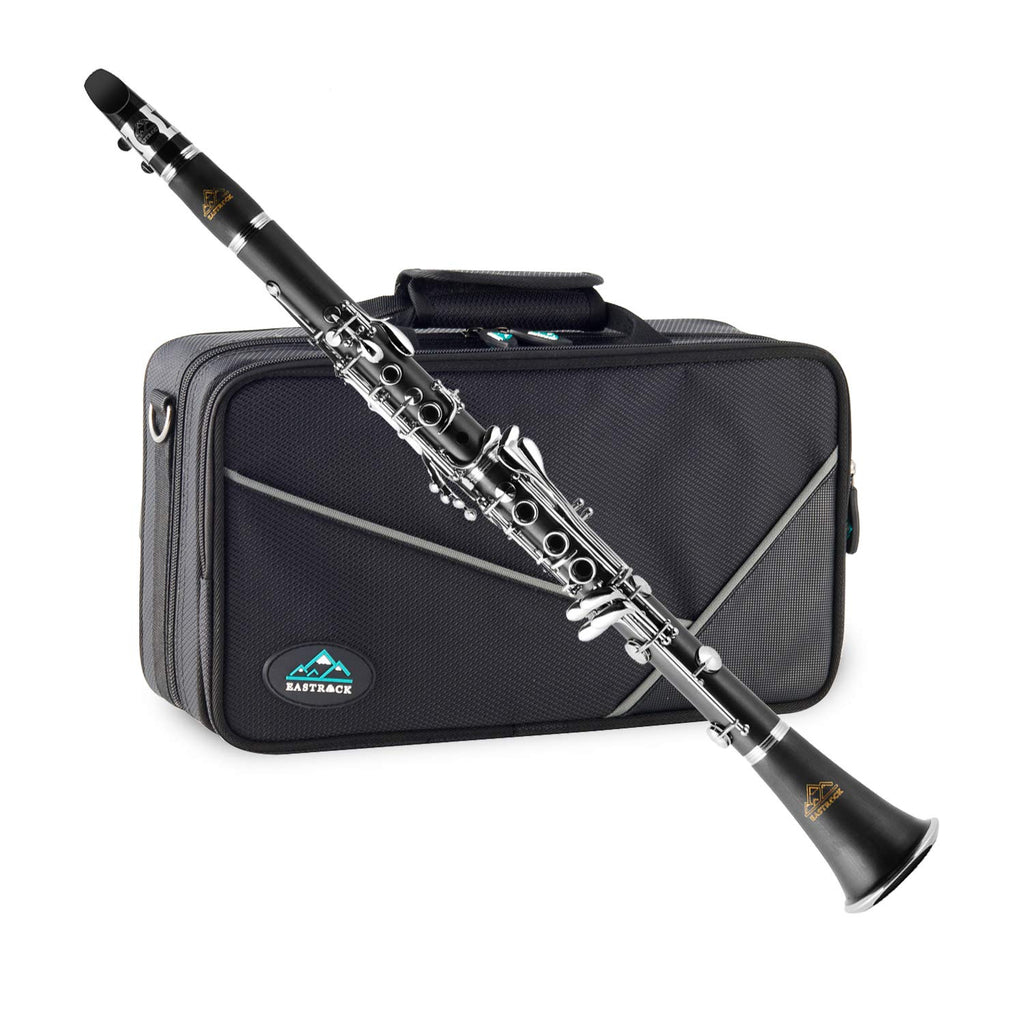 EASTROCK Bb Clarinet 17 Keys ABS Material Wide Range of Tones Particularly Beginner & Students-friendly with Using Tools and 2 Replaceable Barrels
