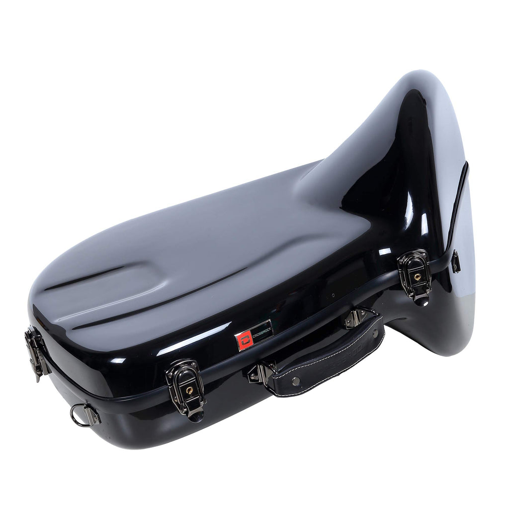 Crossrock Fiberglass Case fits for Trumpet with removable shoulder straps-Black(CRF1020TRBK)