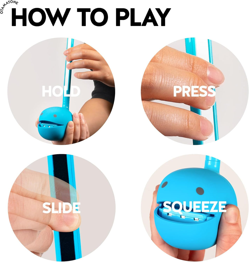 Otamatone Japanese Electronic Musical Instrument Portable Music Synthesizer from Japan by Maywa Denki Studio Award Winning, Educational Fun Gift for Children, Teens & Adults - Black