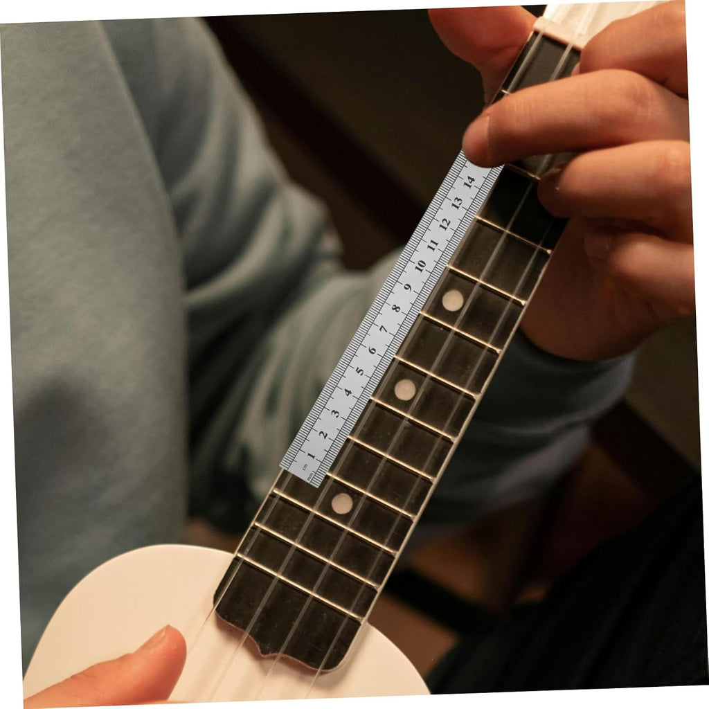 Toddmomy Stainless Steel Guitar Action Gauge Ruler 15CM (6 Inches) Precision Measurement Tool for String Height Luthier and Guitar Setup 1 Piece