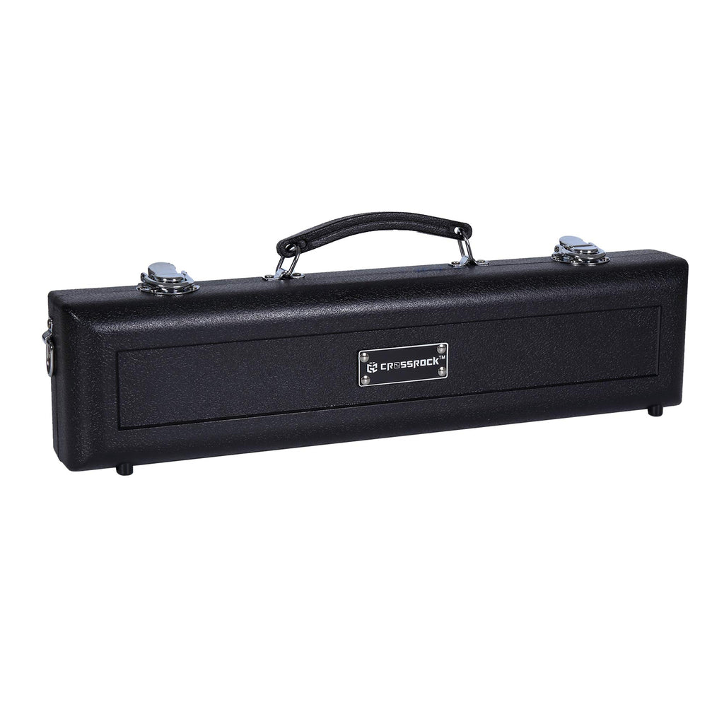 Crossrock ABS Trumpet Case for Bb Horn | Textured Blue Finish with Velvet Interior, Security Lock, Metal Feet & Detachable Strap (CRA862TRBL)