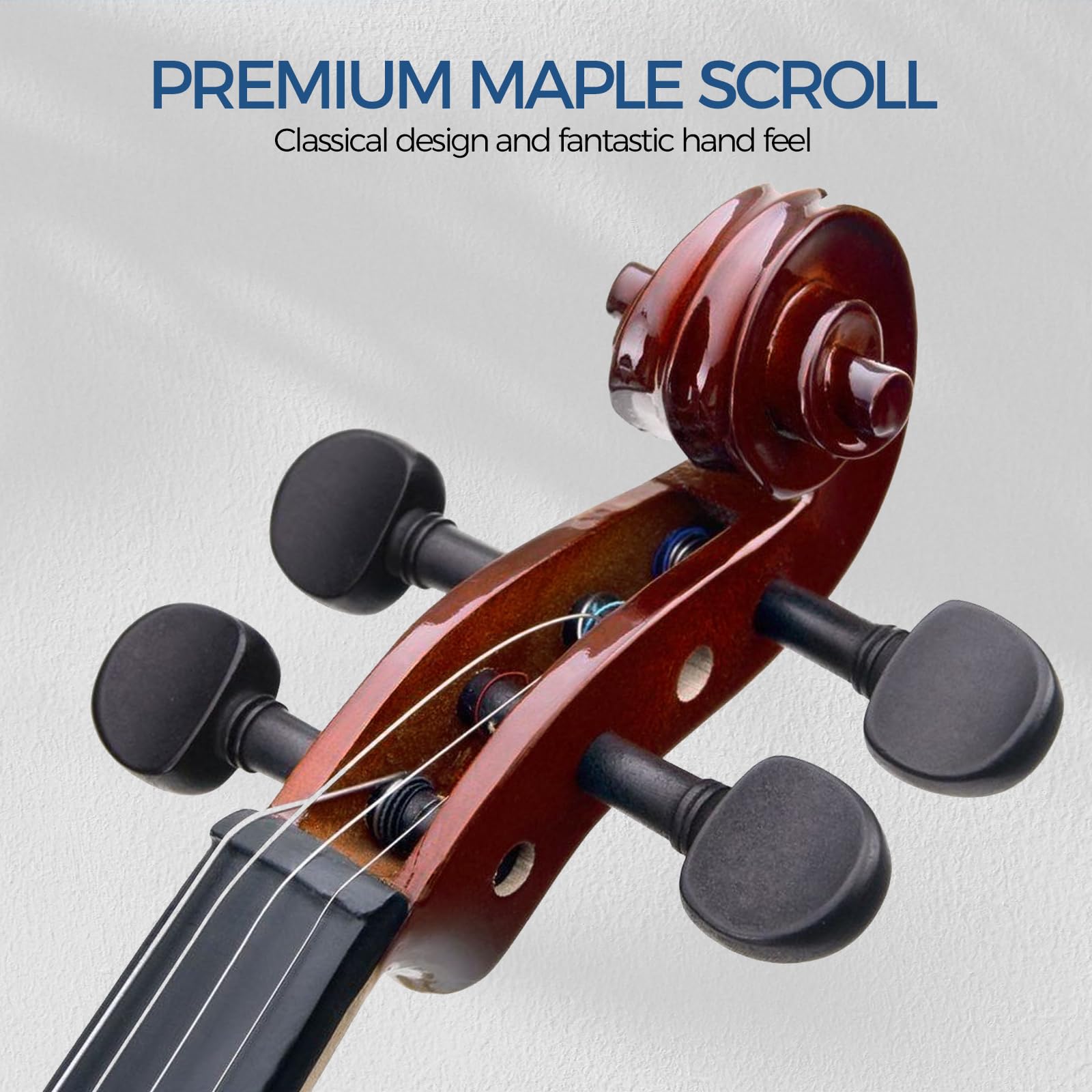 Electric Cello 4/4 Full Size Ebony Fittings with Lightweight Cello Bag, Headphones, Bow, Bridge, Rosin, Cello for Beginners Adults