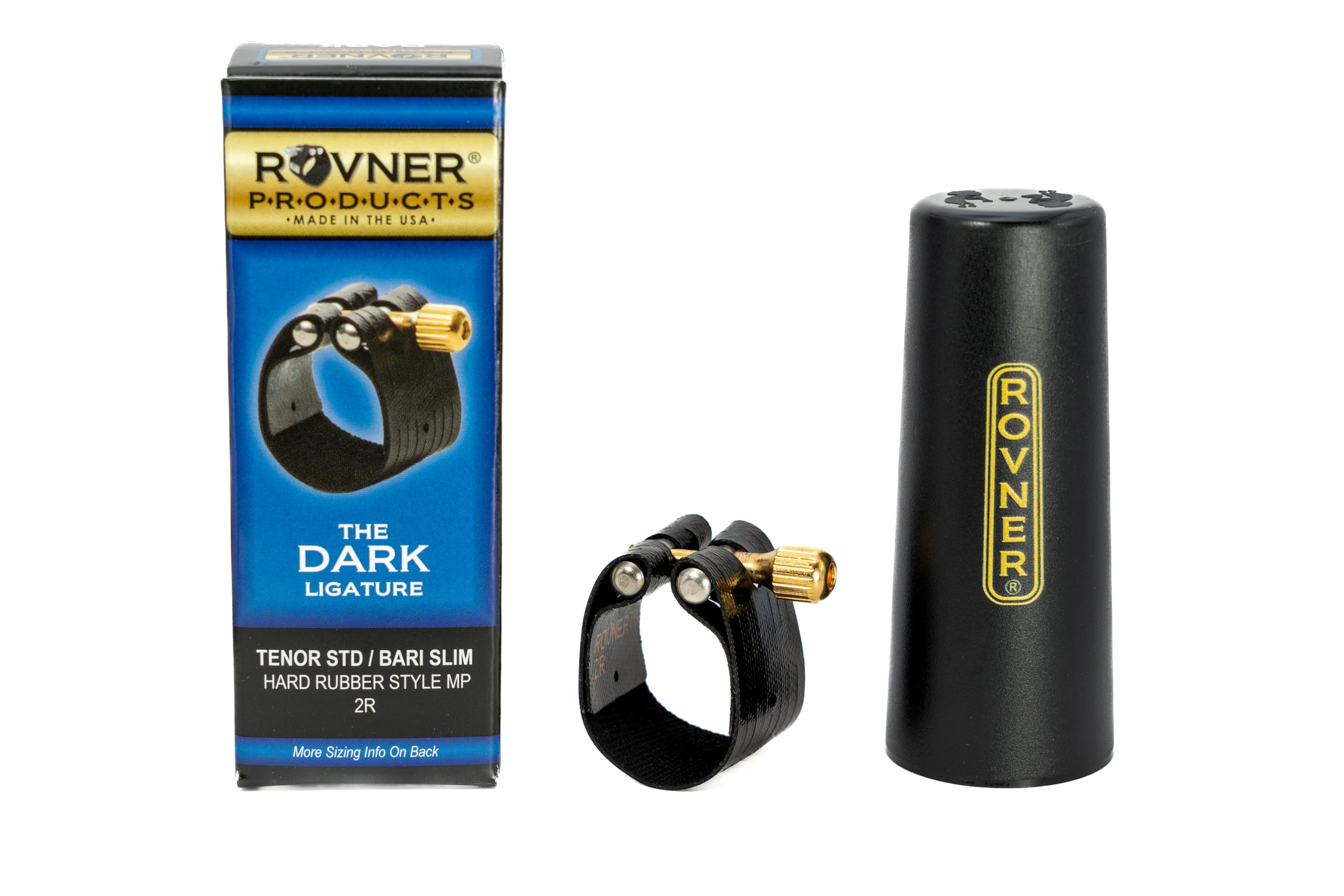 Rovner Ligature & Plastic Cap for Tenor Standard Saxophone - Versa Ligature for Metal Mouthpiece (V-3ML)