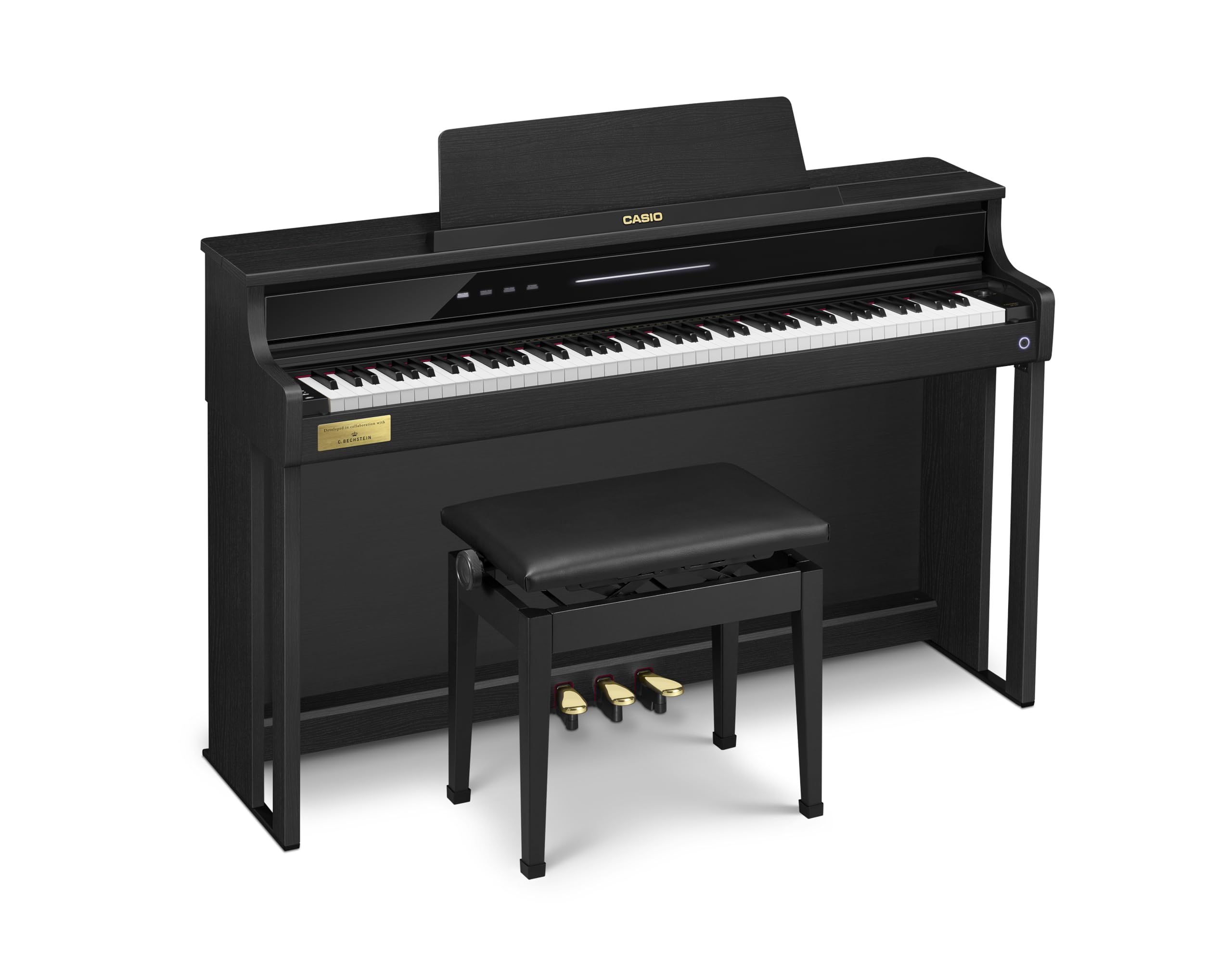 Casio Celviano AP-750 – 88-Key Digital Console Piano | Smart Hybrid Hammer Action Keyboard CELVIANO Edition | 39 Built In Tones | Black