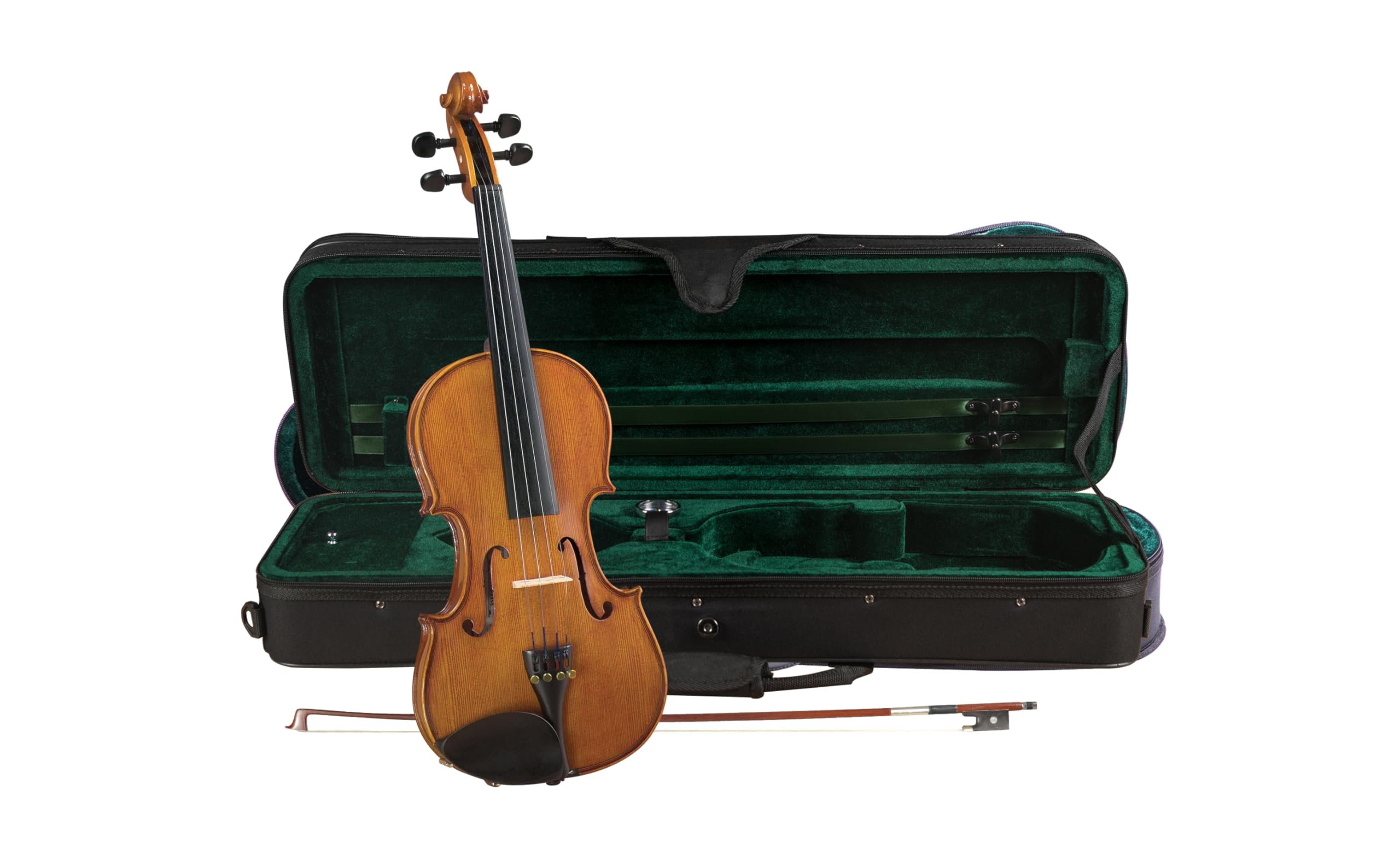 Cremona SV-175 4/4 Premier Student Violin Outfit – Solid Spruce Top, Maple Back, Ebony Fittings, Prelude Strings, Case & Bow for Beginner & Advancing Students