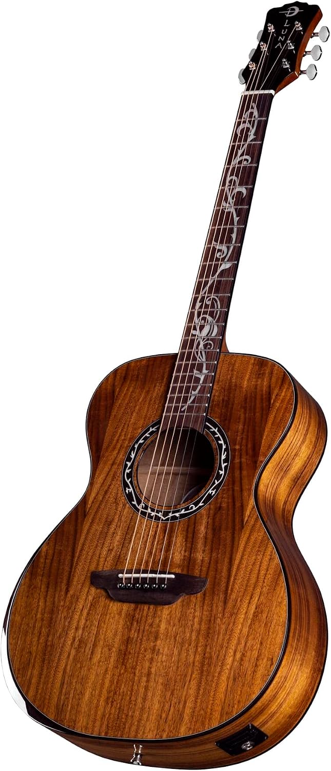 Luna Guitars Vineyard Koa Bevel Folk Acoustic-electric Guitar - Gloss Natural
