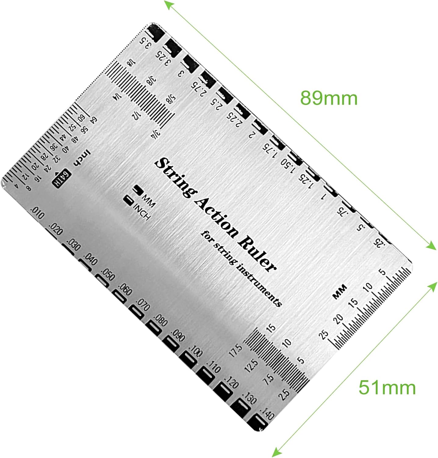 Guitar String Height Gauge Ruler, String Action Gauge Ruler, Setup Tools for Electric and Acoustic Guitar, Includes Fret Rocker Gauge for Guitar Bass Repair, Luthier Repair Tool
