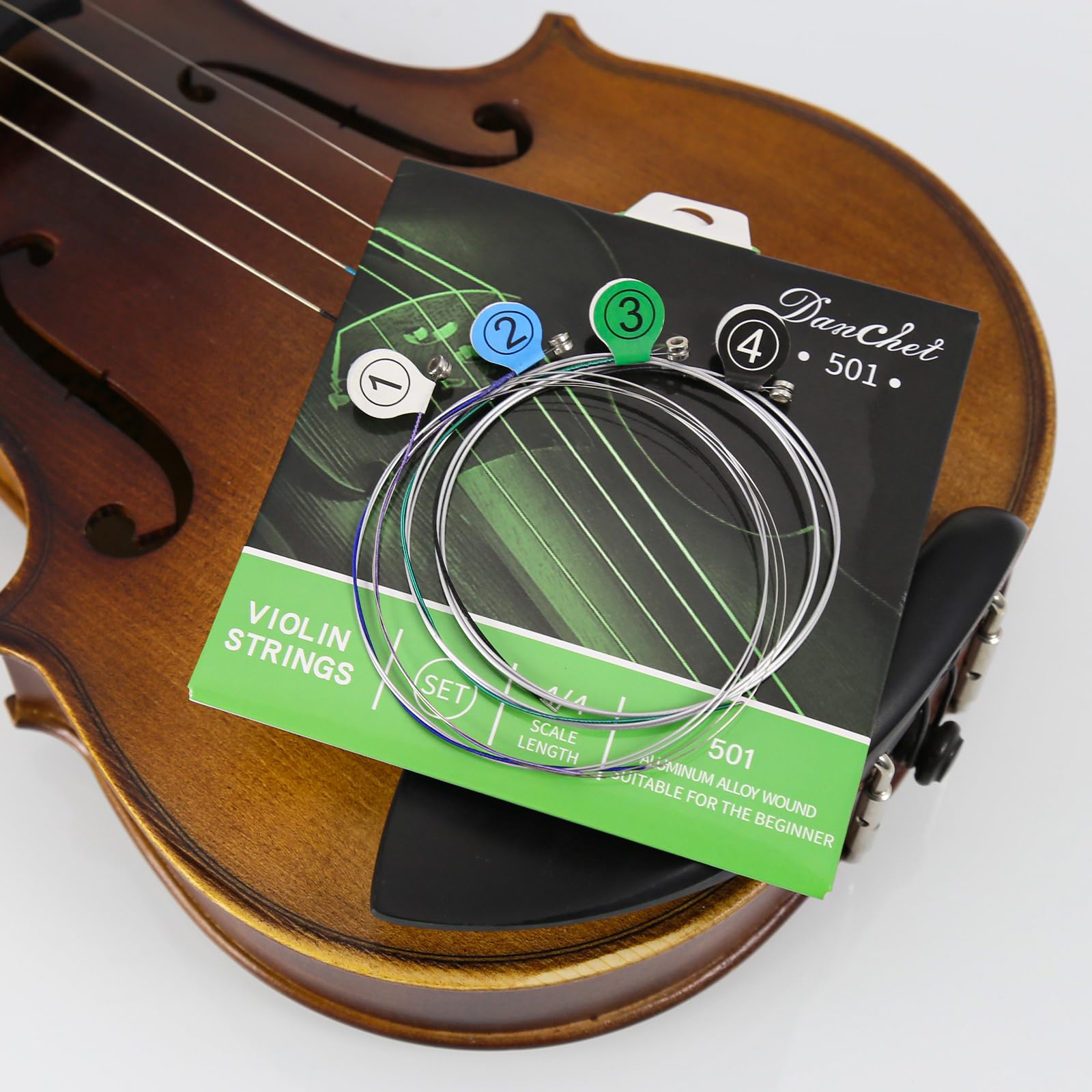 Violin Strings 4/4 Full Set Professional Performance Grade, Ball End, Nylon Wound 901B (Includes E, A, D, G Strings)…