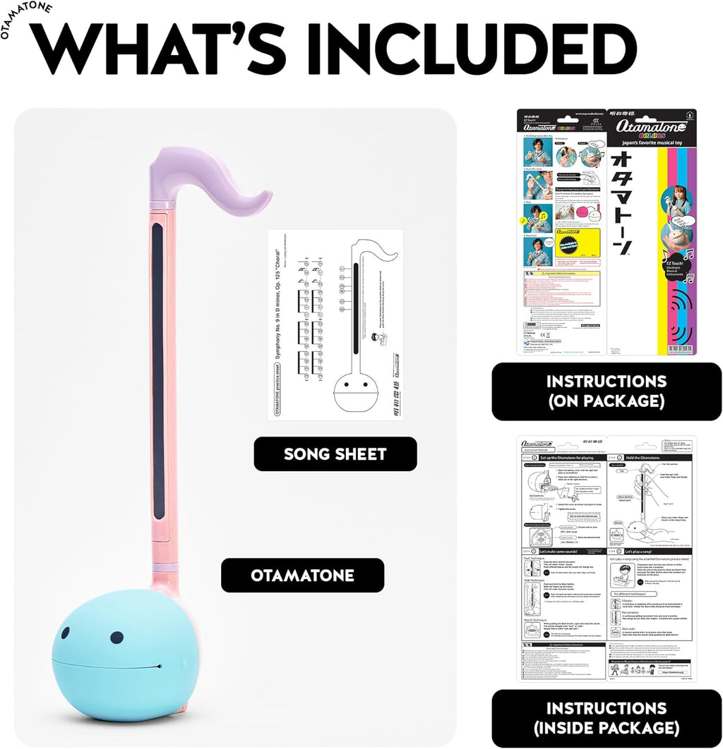 Otamatone Japanese Electronic Musical Instrument Portable Music Synthesizer from Japan by Maywa Denki Studio Award Winning, Educational Fun Gift for Children, Teens & Adults - Black