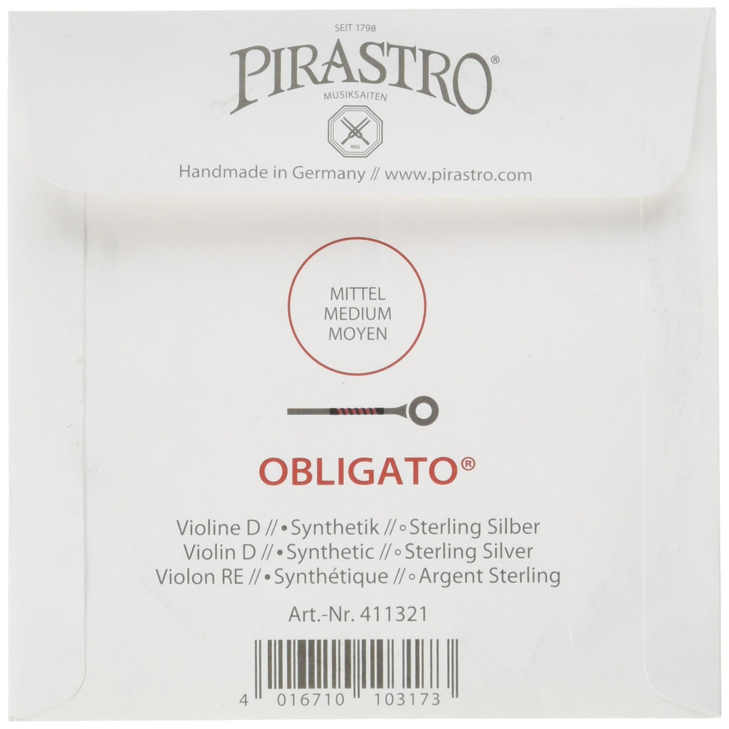 Pirastro Obligato Violin Strings Set with Steel E Ball End