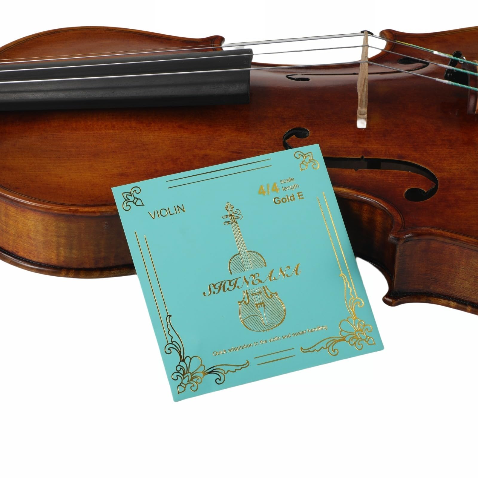 Violin Strings 4/4 Full Set, 4/4 Violin Strings Replacement,Long-Lasting Durability & Rich Tone - Handcrafted with Premium Materials- For All Levels (3/4 Scale)