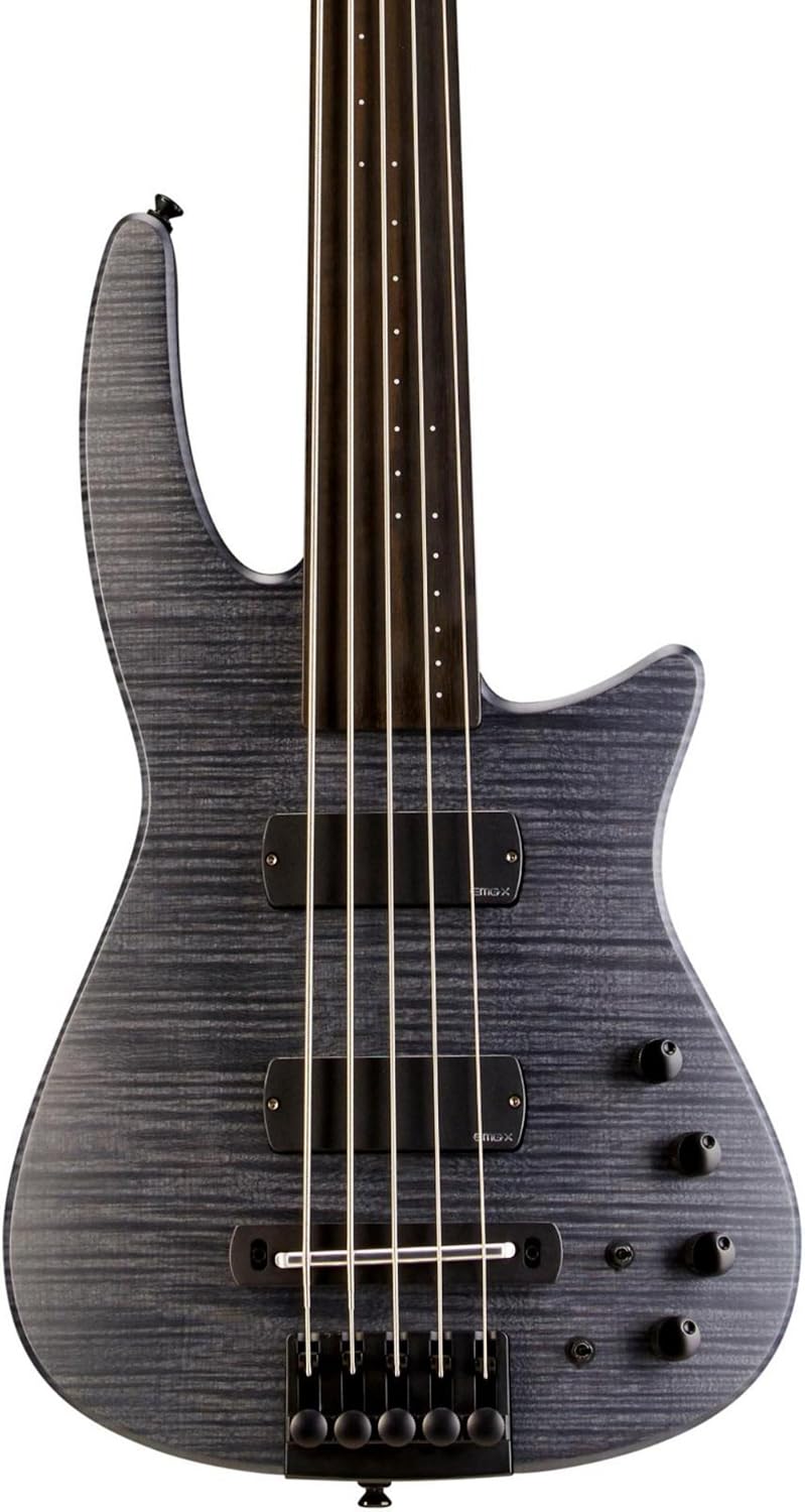 NS Designs NS CR5-BG-CHS-FL Bass Guitar, Charcoal Satin, Fretless