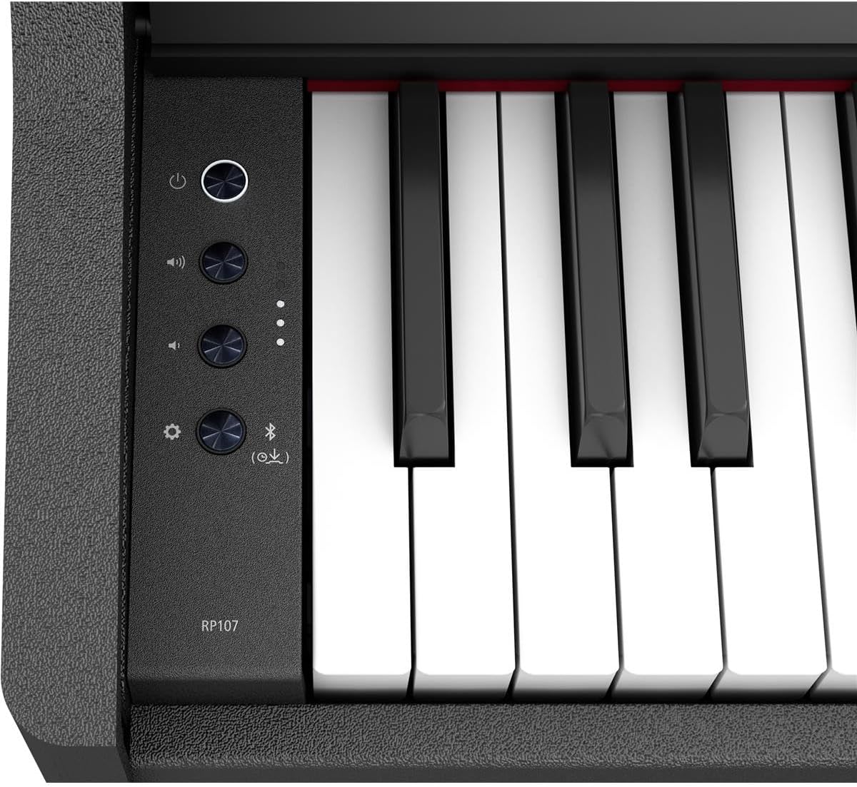 Roland RP107 Digital Piano | Compact and Affordable Home Piano with Traditional Upright Styling | Perfect for Beginners | Class-Leading Sound and Playability | Onboard Bluetooth® & More
