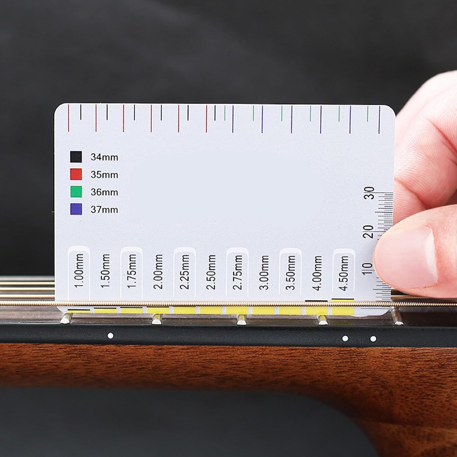 Guitar String Action Gauge Ruler Guitar String Height Gauge Bass Setups Gauge Luthier Repair Tool Guitar Measuring Tool