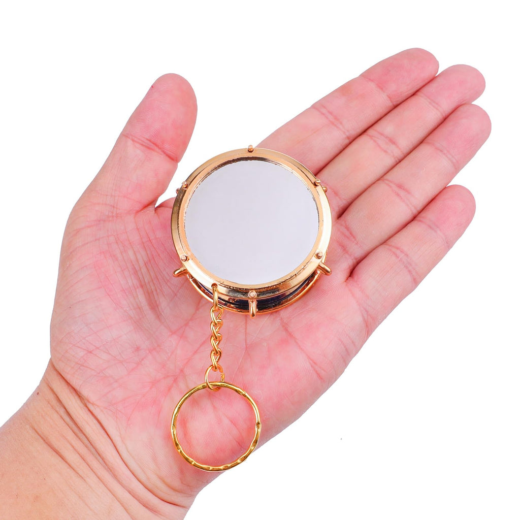 Miniature Musical Instrument Keychain with Case Brass Mini Collectible Figurines Replica Key Ring Birthday Gifts