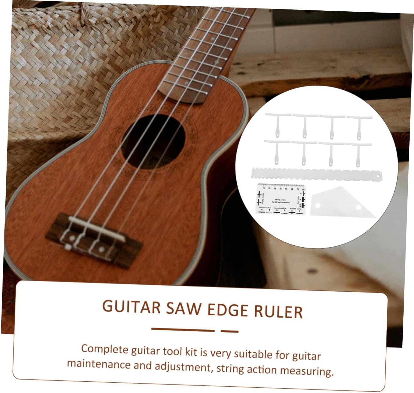 12pcs Guitar Repair Tool Kit String Action Gauge Ruler Radius Gauges Electric Bass Acoustic Guitar Accessories
