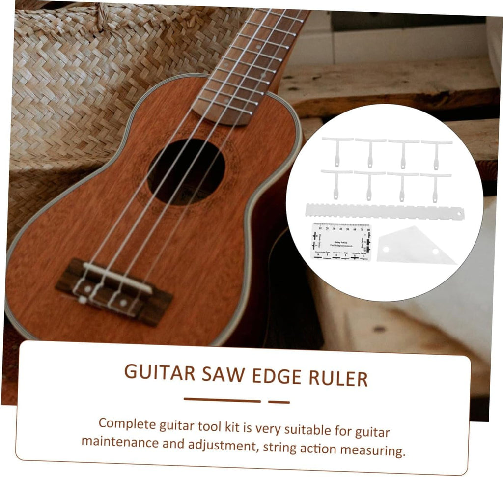 12pcs Guitar Setup Kit String Action Ruler Radius Gauge Set Electric Bass Acoustic Guitar Tools