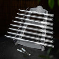 CVNC 432HZ 8 Note CDEFGABC Quartz Crystal Singing Harp with Flower of Life Pattern Including Bracket Alumina Carrry Case for Sound Bath and Meditatiion