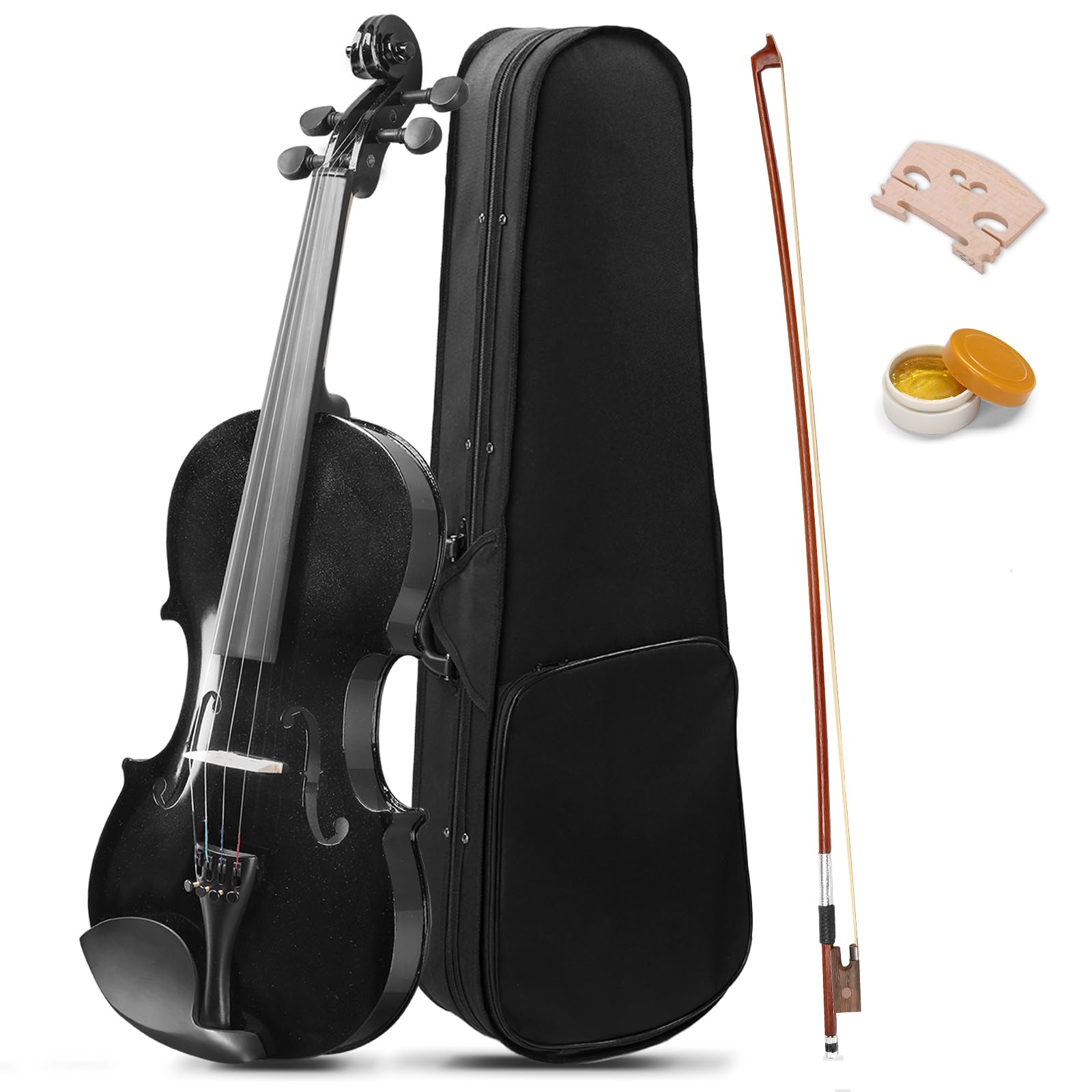 Ktaxon Violin for Beginners Students, Acoustic Violins 4/4, Full Size Fiddle Kit with Case, Bow, Rosin, Adult Teens Learners Age 11+ (Natural)